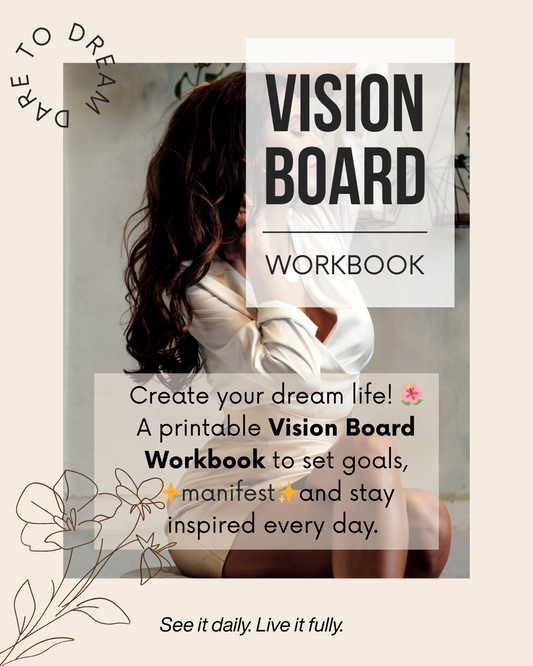 Vision Board Workbook (36 Pages) – Printable PDF